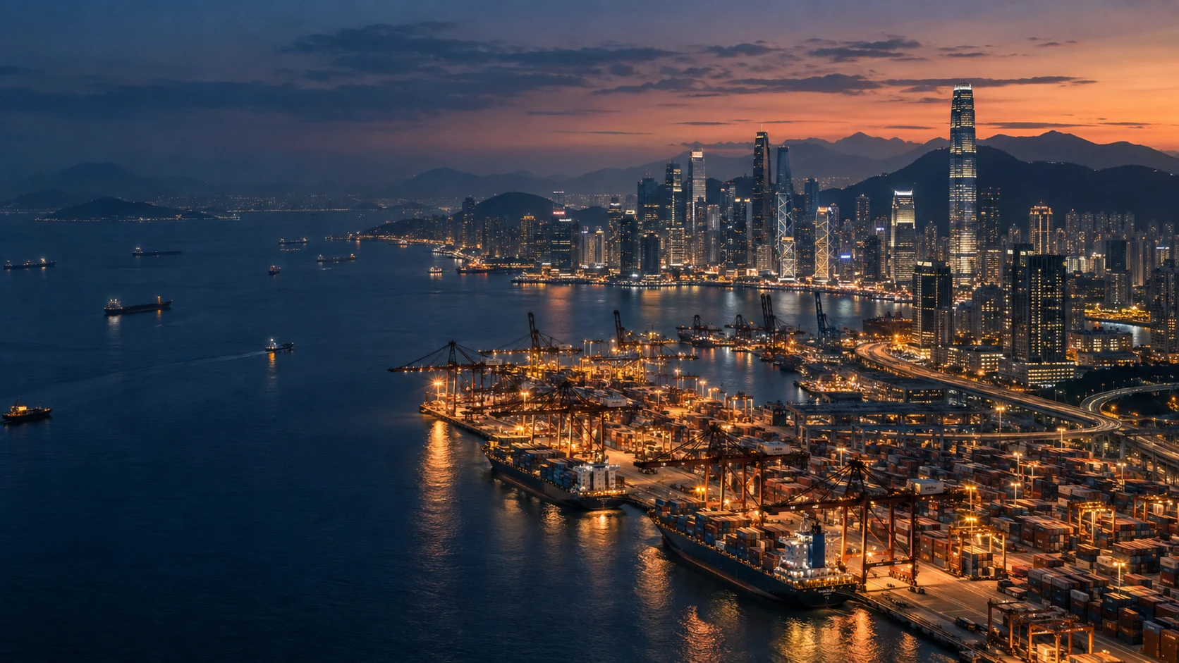 Illustrative international container port